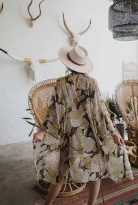 Simply Sage Printed Kimono