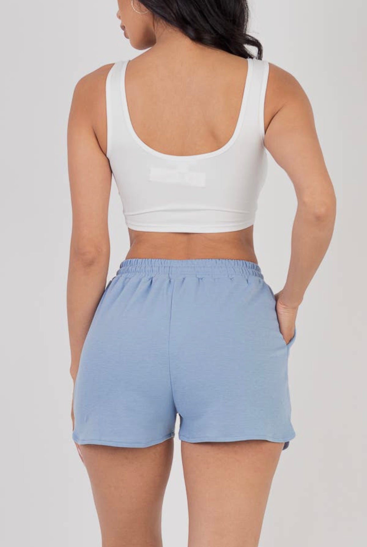 Not so Basic shorts (tan/powder blue)