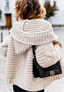 Open Front Cable Knit Sweater