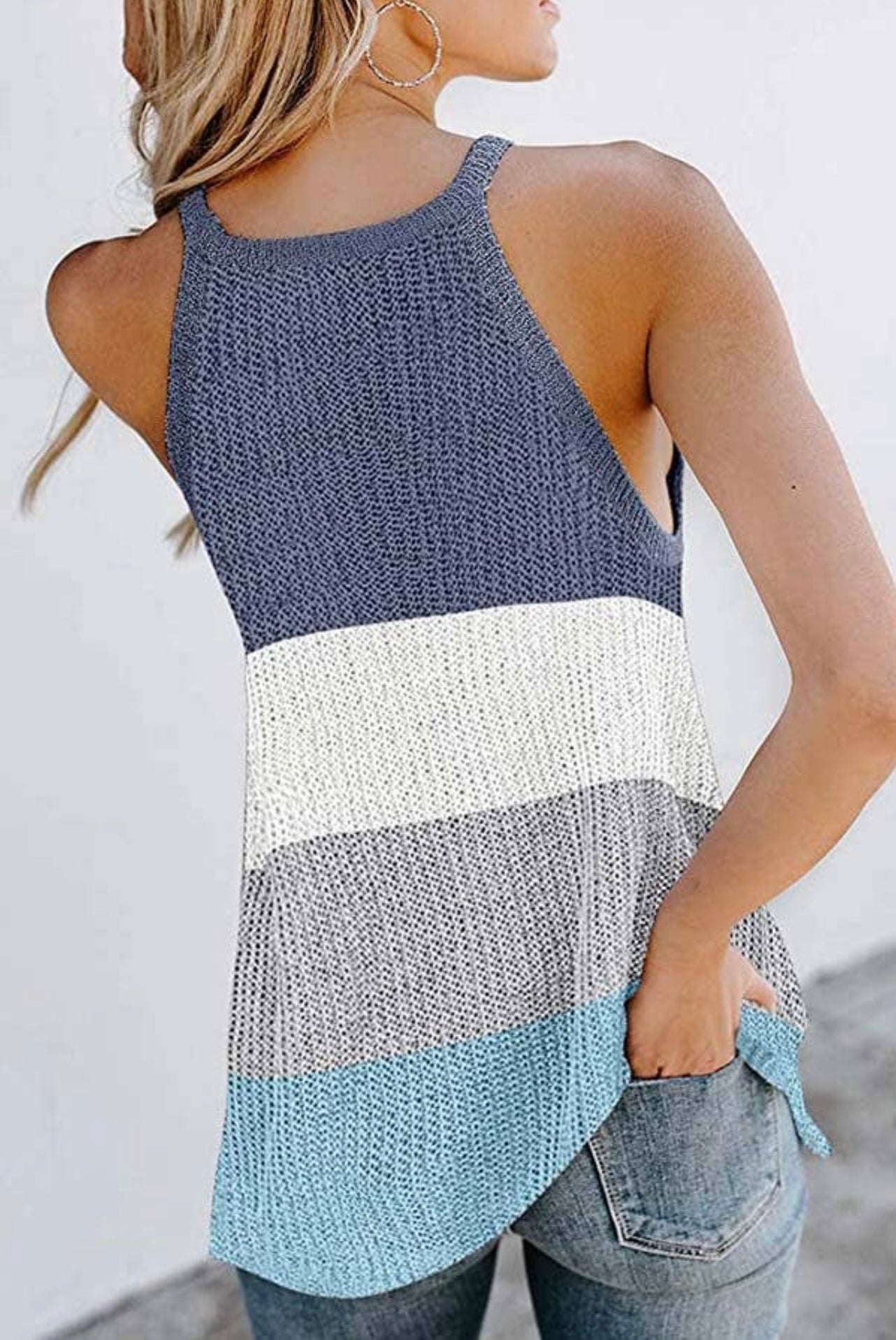 Summer Blues Striped Tank