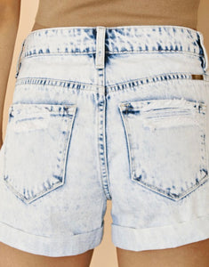 "Becky" Acid Wash Denim Shorts