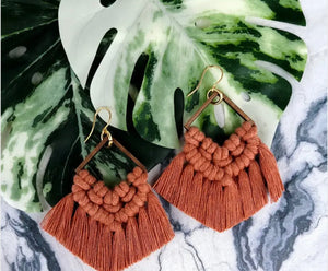 Terracotta Woven Earring