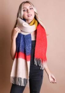 Color Block Soft Scarf